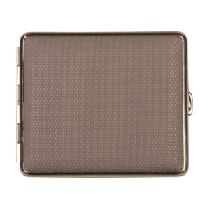 Zigaretten-Etui Kunstleder grau mit Struktur