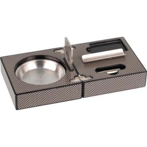 Zigarrenascher Carbon-Optik, klappbar mit Zubehör