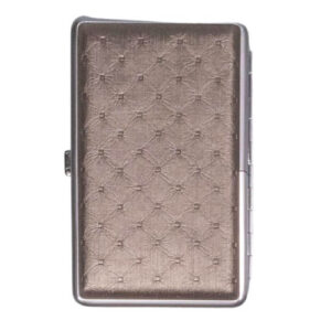 Zigarettenetui Lederoptik Steppdesign - schlammfarben