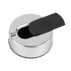 Taschenascher Chrom schwarz