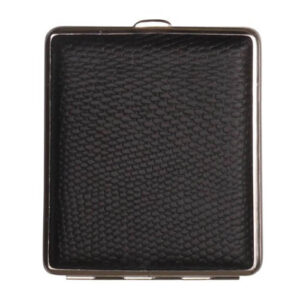 Zigaretten-Etui Kunstleder schwarz mit Eidechsen-Struktur