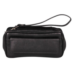2er Pfeifentasche Lederoptik mit Vortasche und Schlaufe