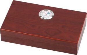 Mini Zigarren-Humidor Pianolack cherry