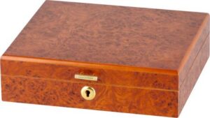 Humidor Wurzelholzdekor abschließbar