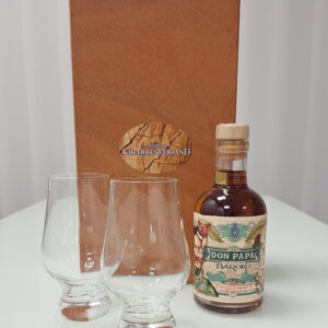Geschenkbox "Don Papa Baroko 200ml" mit 2 Gläsern